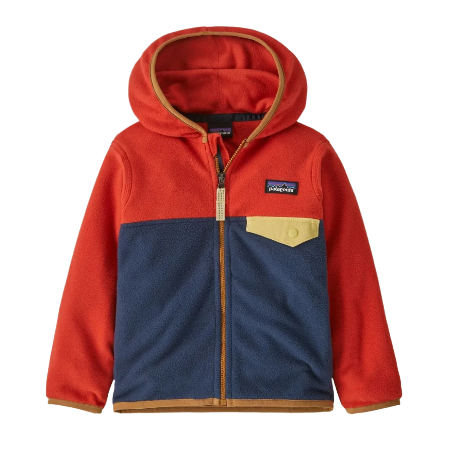 Patagonia 03. KIDS|BABY - BABY - BABY OUTERWEAR Baby Micro D Snap-T Fleece Jacket NVMR NEW NAVY W MADDER RED