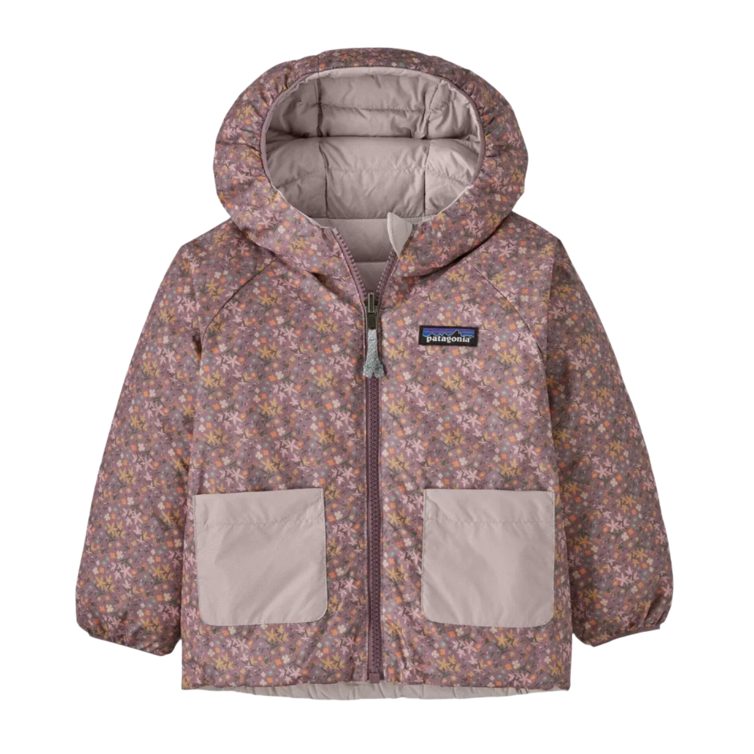 Patagonia 03. KIDS|BABY - BABY - BABY OUTERWEAR Baby Reversible Down Sweater Hoody LISM LITTLE ISLA: STORMY MAUVE