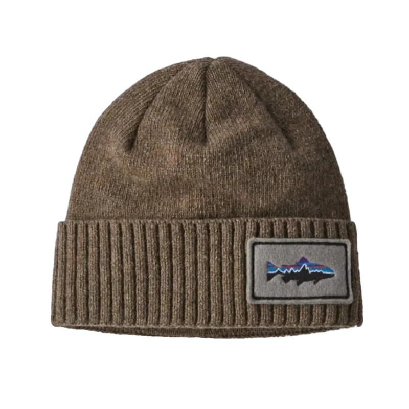 Patagonia 20. HATS_GLOVES_SCARVES - WINTER HATS Brodeo Beanie FPAT FITZ ROY TROUT PATCH | ASH TAN