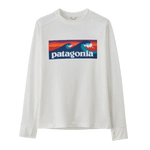 Patagonia 03. KIDS|BABY - KIDS - KIDS TOPS Kids' Long Sleeve Capilene® Silkweight UPF T-Shirt BOLW BOARDSHORT LOGO | WHITE