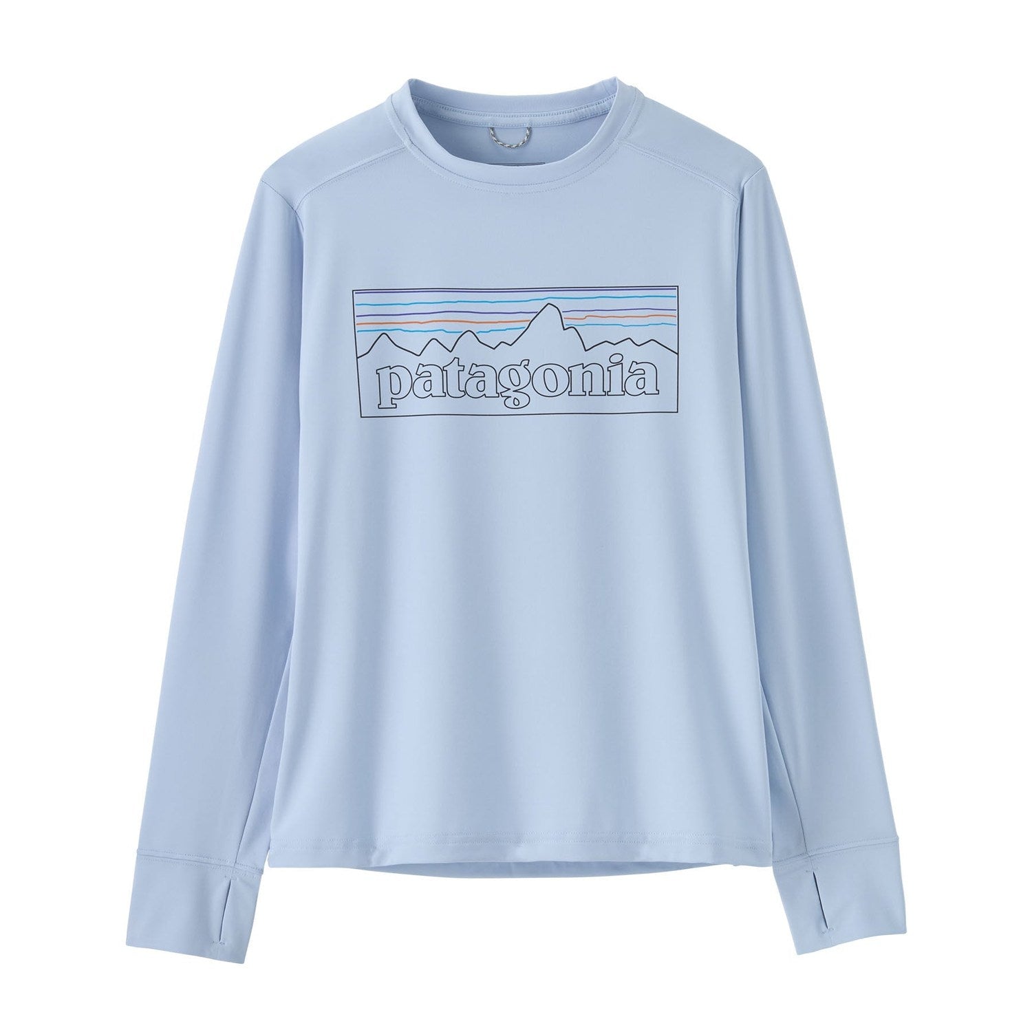 Patagonia 03. KIDS|BABY - KIDS - KIDS TOPS Kids' Long Sleeve Capilene® Silkweight UPF T-Shirt POFL P-6 OUTLINE|FLECK BLUE