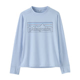 Patagonia 03. KIDS|BABY - KIDS - KIDS TOPS Kids' Long Sleeve Capilene® Silkweight UPF T-Shirt POFL P-6 OUTLINE|FLECK BLUE