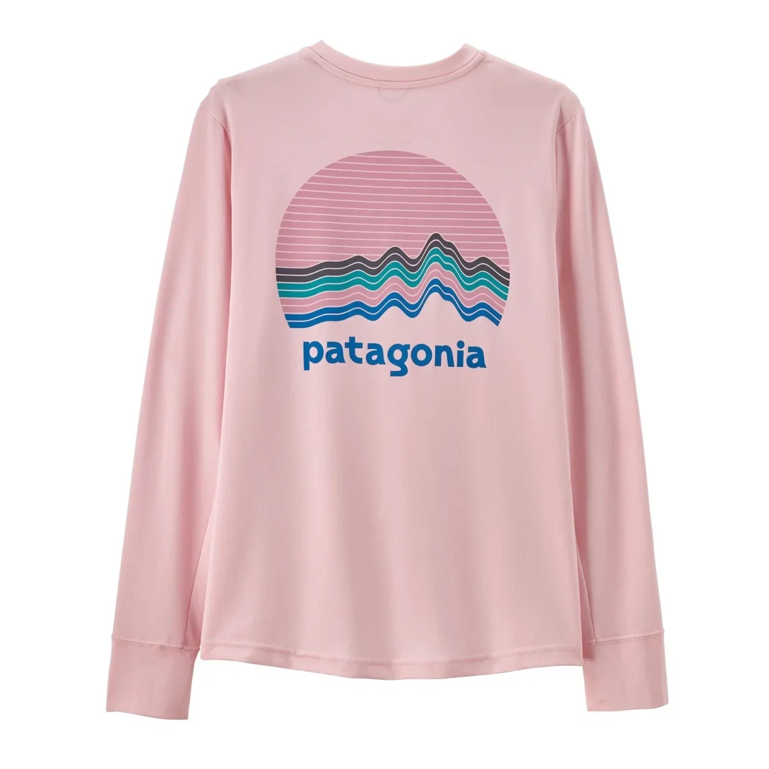 Patagonia 22. KIDS - UNISEX Kids' Long Sleeve Capilene Silkweight UPF T-Shirt RMPL RIDGE RISE MOONLIGHT|PEACEFUL PINK