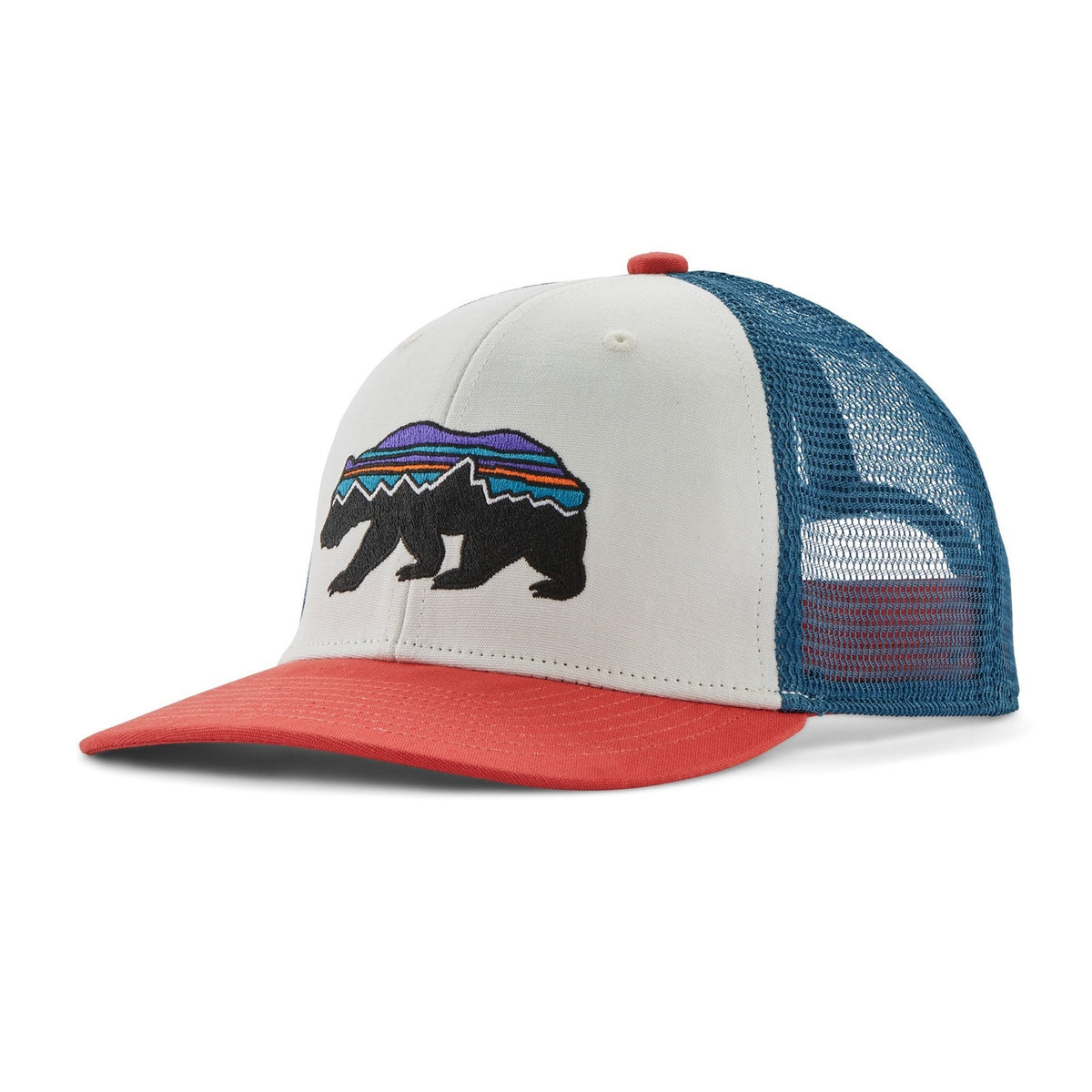 Kids’ Trucker Hat Patagonia - FIBW FITZ ROY BEAR|BIRCH WHITE