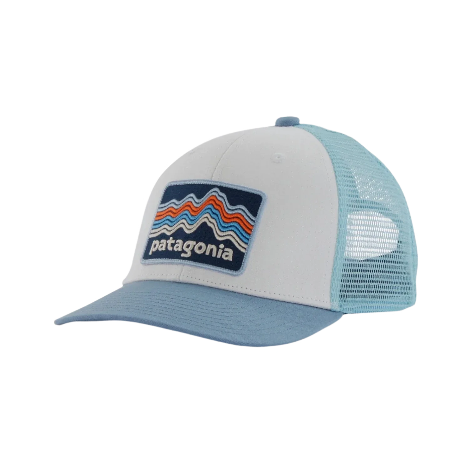 Patagonia 11. HATS - HATS KIDS - HATS KIDS Kids' Trucker Hat RILP RIDGE RISE STRIPE|LIGHT PLUME GREY