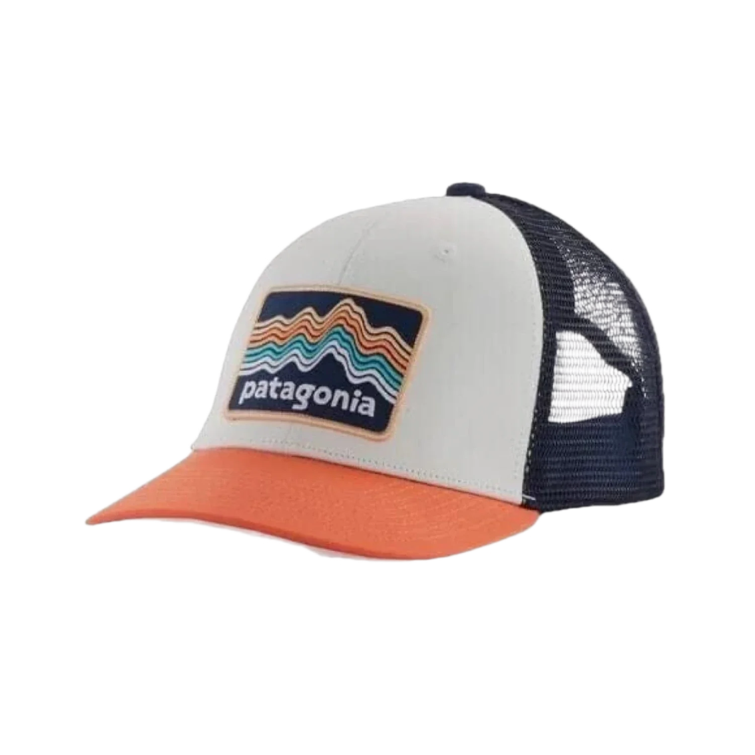 Patagonia 11. HATS - HATS KIDS - HATS KIDS Kids' Trucker Hat RSCO RIDGE RISE STRIPE | COHO CORAL