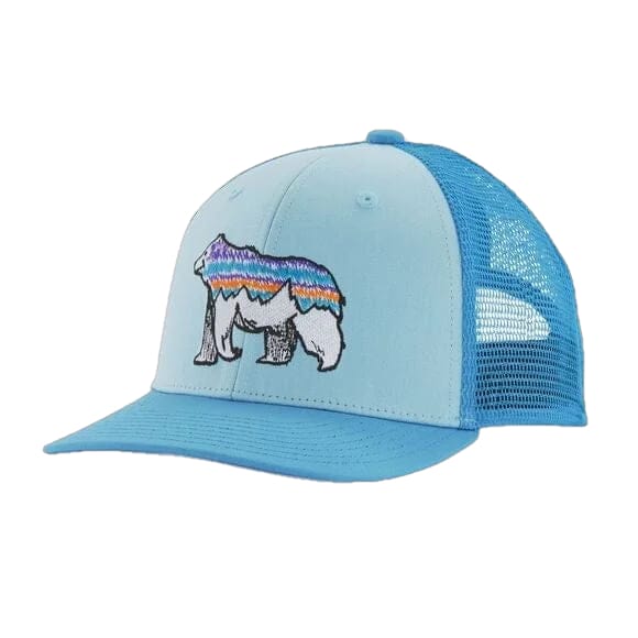 Patagonia Men's Trucker Hat Yellow Blue P-6 Logo Adjustable Mesh Back Cap