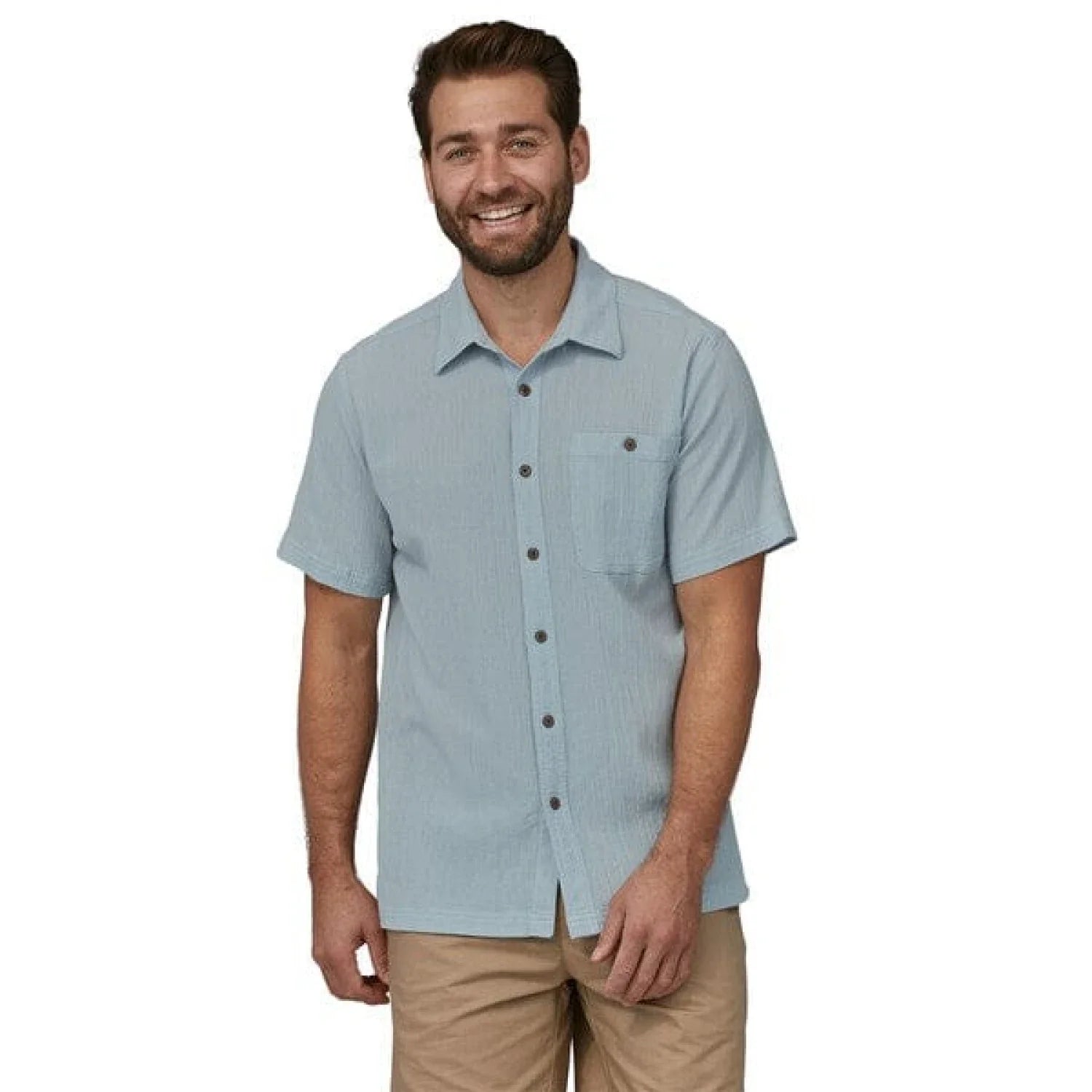 Patagonia 01. MENS APPAREL - MENS SS SHIRTS - MENS SS BUTTON UP Men's A/C Button-Up Shirt STME STEAM BLUE