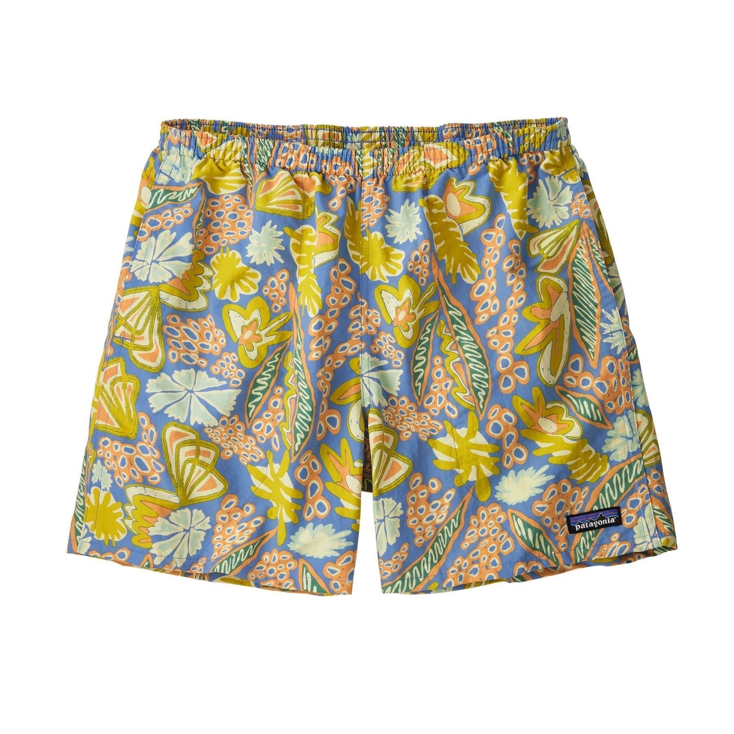 Patagonia 01. MENS APPAREL - MENS SHORTS - MENS SHORTS ACTIVE Men's Baggies Shorts - 5in FLRA FLOURISH|ABUNDANT BLUE