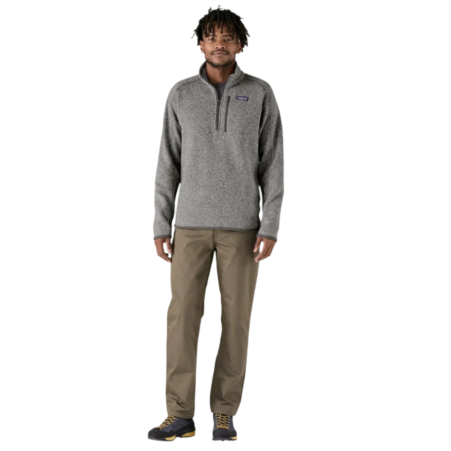 Patagonia 01. MENS APPAREL - MENS HOODIES|SWEATERS - MENS PO Q ZIP Men's Better Sweater 1/4 Zip Fleece STONEWASH