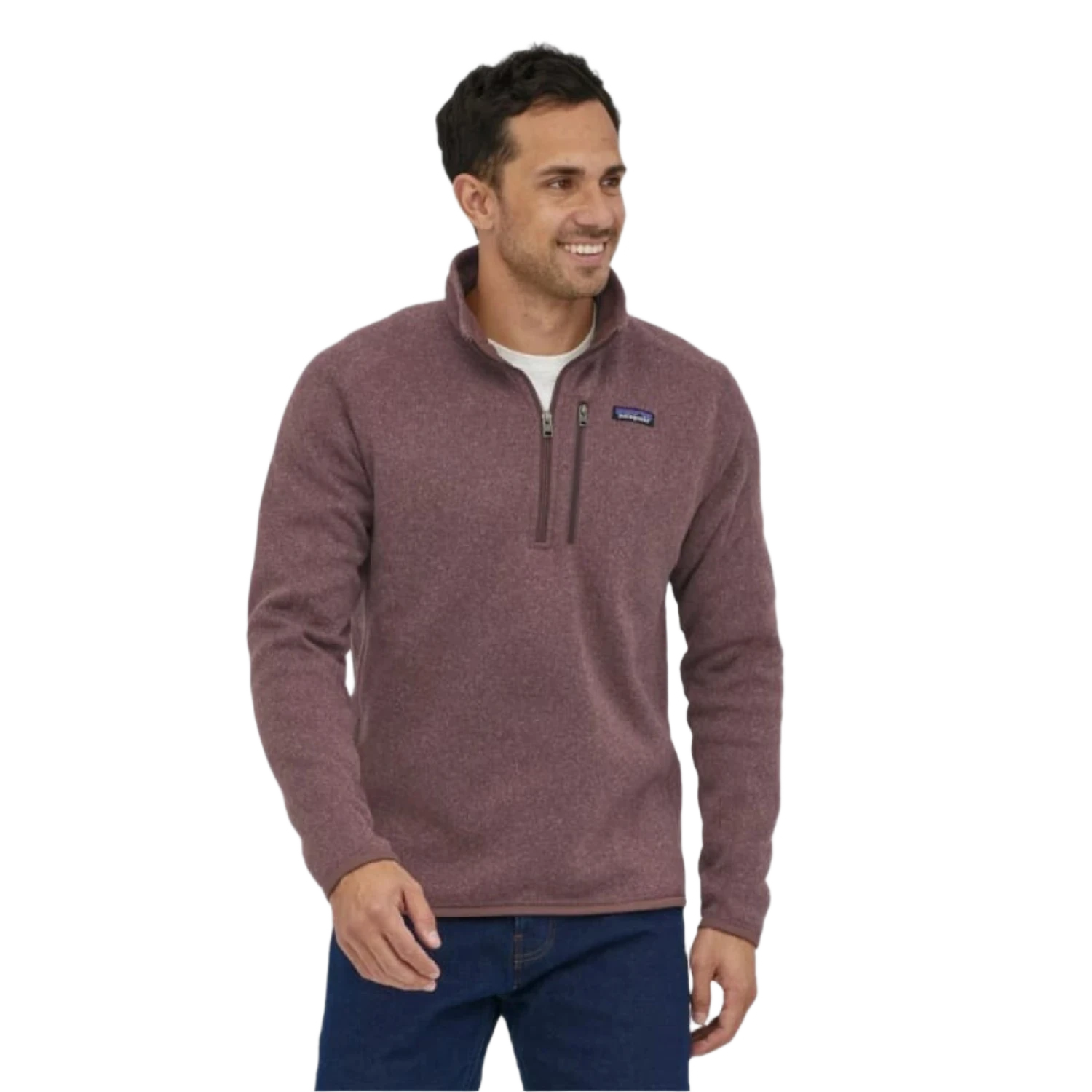 Patagonia 01. MENS APPAREL - MENS HOODIES|SWEATERS - MENS PO Q ZIP Men's Better Sweater 1/4 Zip Fleece DUSKY BROWN