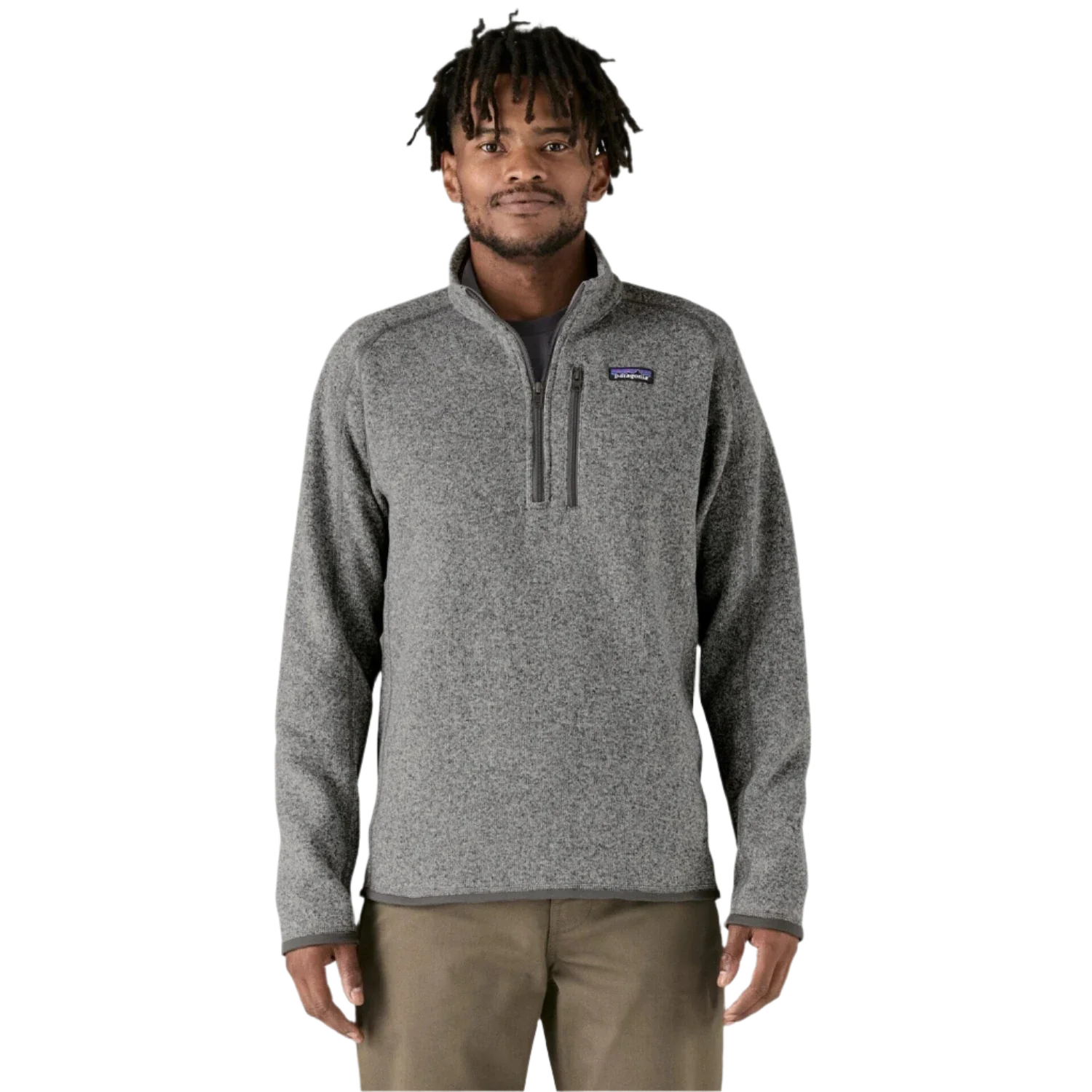 Patagonia 01. MENS APPAREL - MENS HOODIES|SWEATERS - MENS PO Q ZIP Men's Better Sweater 1/4 Zip Fleece STONEWASH