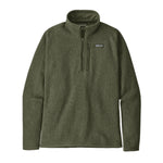 Patagonia 01. MENS APPAREL - MENS HOODIES|SWEATERS - MENS PO Q ZIP Men's Better Sweater 1/4 Zip Fleece INDUSTRIAL GREEN