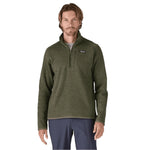 Patagonia 01. MENS APPAREL - MENS HOODIES|SWEATERS - MENS PO Q ZIP Men's Better Sweater 1/4 Zip Fleece INDUSTRIAL GREEN