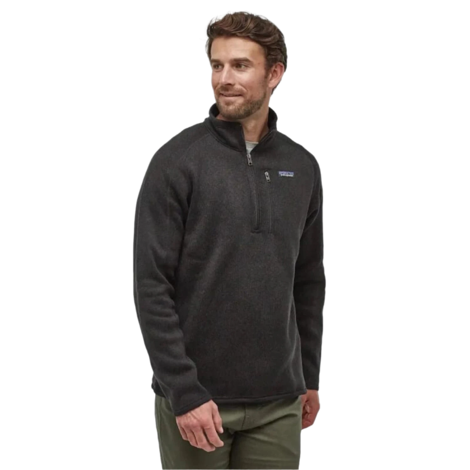 Patagonia 01. MENS APPAREL - MENS HOODIES|SWEATERS - MENS PO Q ZIP Men's Better Sweater 1/4 Zip Fleece BLACK