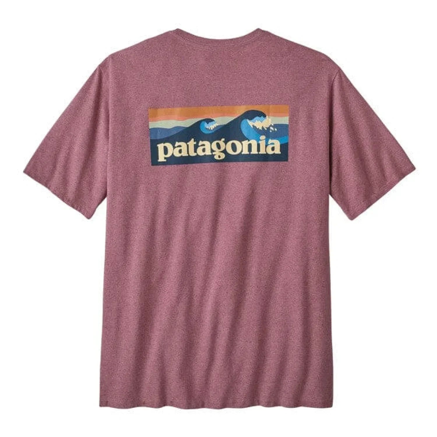Patagonia 01. MENS APPAREL - MENS T-SHIRTS - MENS T-SHIRT SS Men's Boardshort Logo Pocket Responsibili-Tee EVMA EVENING MAUVE