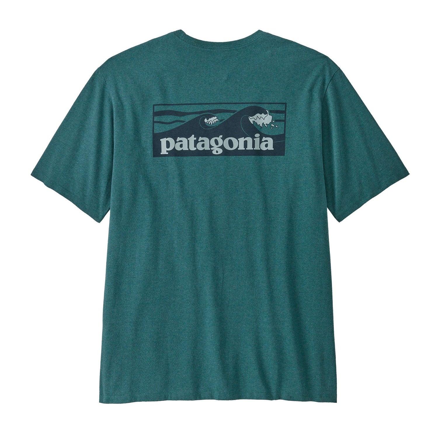 Patagonia 01. MENS APPAREL - MENS T-SHIRTS - MENS T-SHIRT SS Men's Boardshort Logo Pocket Responsibili-Tee WLDB WETLAND BLUE
