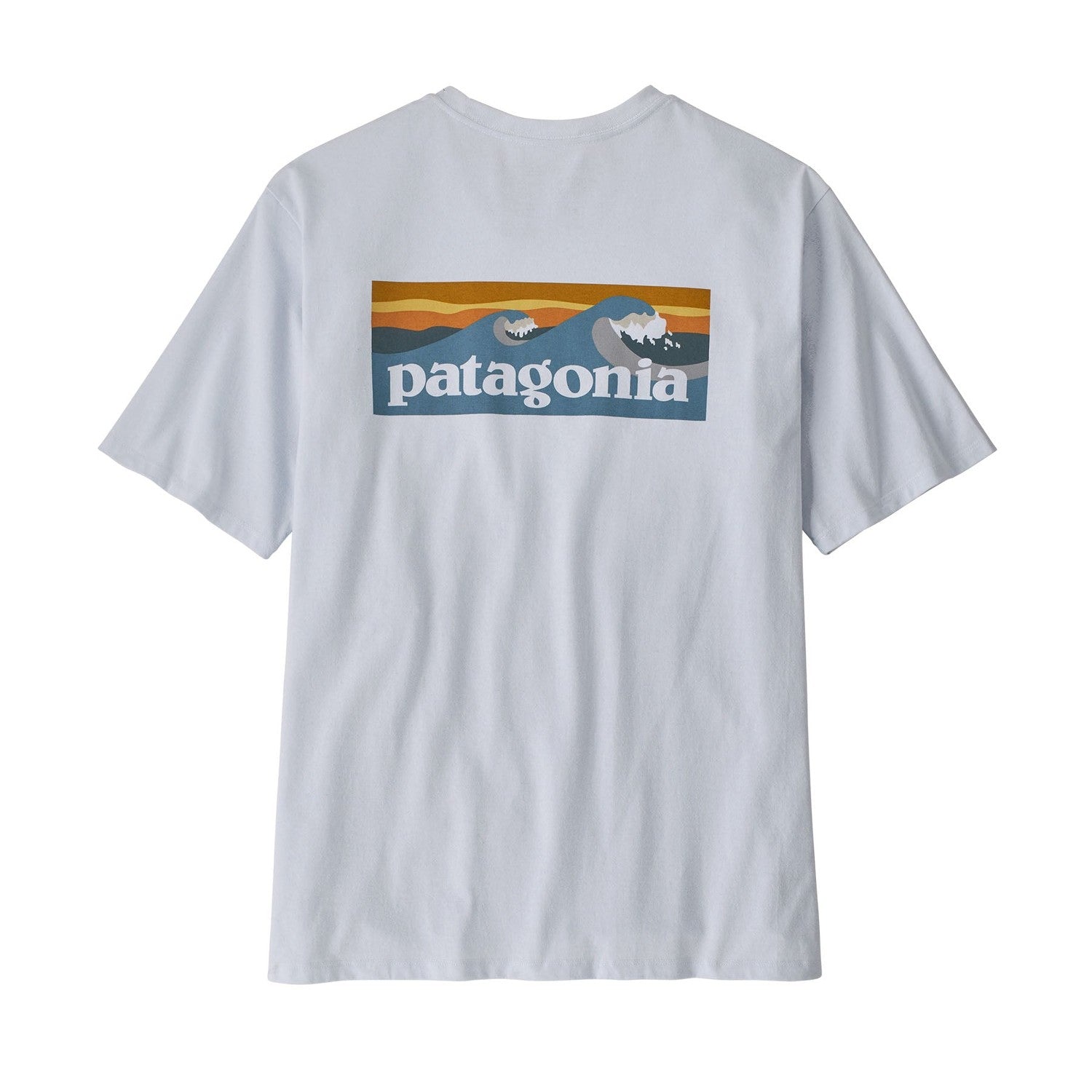 Patagonia 01. MENS APPAREL - MENS T-SHIRTS - MENS T-SHIRT SS Men's Boardshort Logo Pocket Responsibili-Tee WHI WHITE