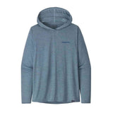 Patagonia 01. MENS APPAREL - MENS LS SHIRTS - MENS LS HOODY Men's Capilene® Cool Daily Graphic Hoody BOARDSHORT LOGO| LIGHT PLUME GREY X-DYE
