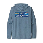 Patagonia 01. MENS APPAREL - MENS LS SHIRTS - MENS LS HOODY Men's Capilene® Cool Daily Graphic Hoody BOARDSHORT LOGO| LIGHT PLUME GREY X-DYE