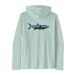 Patagonia 01. MENS APPAREL - MENS LS SHIRTS - MENS LS HOODY Men's Capilene® Cool Daily Graphic Hoody FTWX FITZ ROY TARPON|WISPY GREEN X-DYE