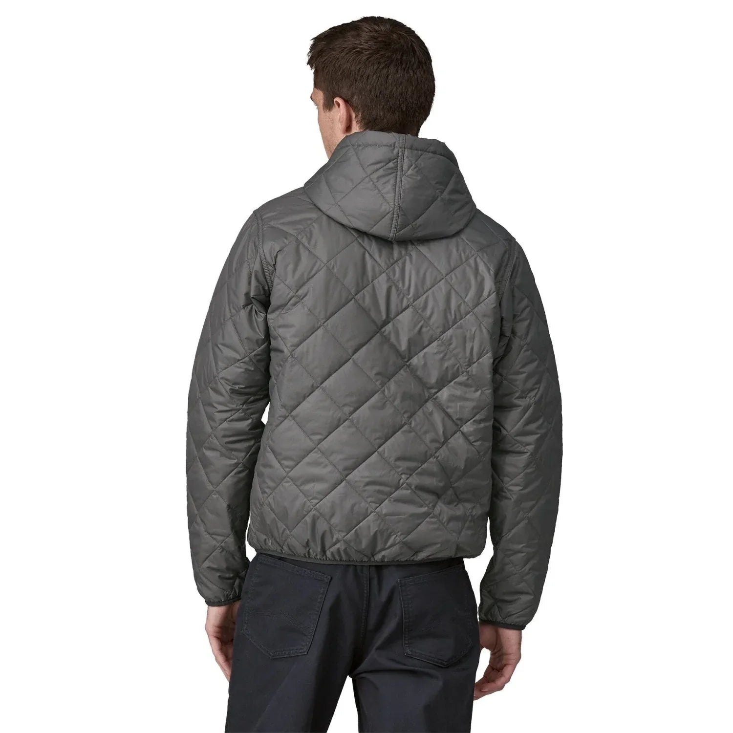 Patagonia 01. MENS APPAREL - MENS HOODIES|SWEATERS - MENS PO HOODY Men's Diamond Quilted Bomber Hoody NGRY NOBLE GREY