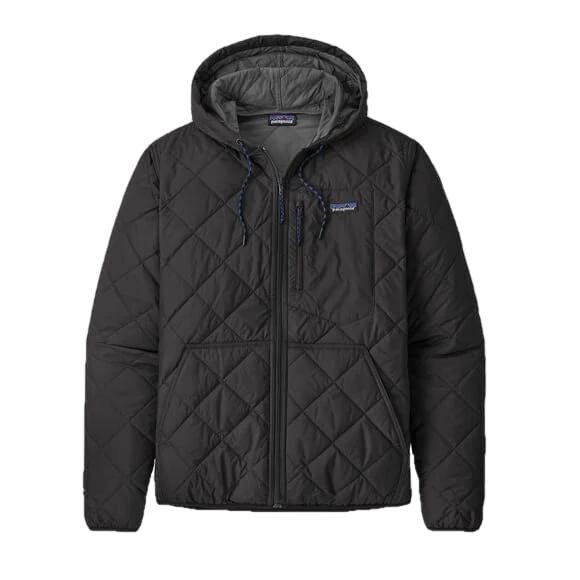 Patagonia 02. M. INSULATION_FLEECE - M. INSULATED JACKETS Men's Diamond Quilted Bomber Hoody BLACK