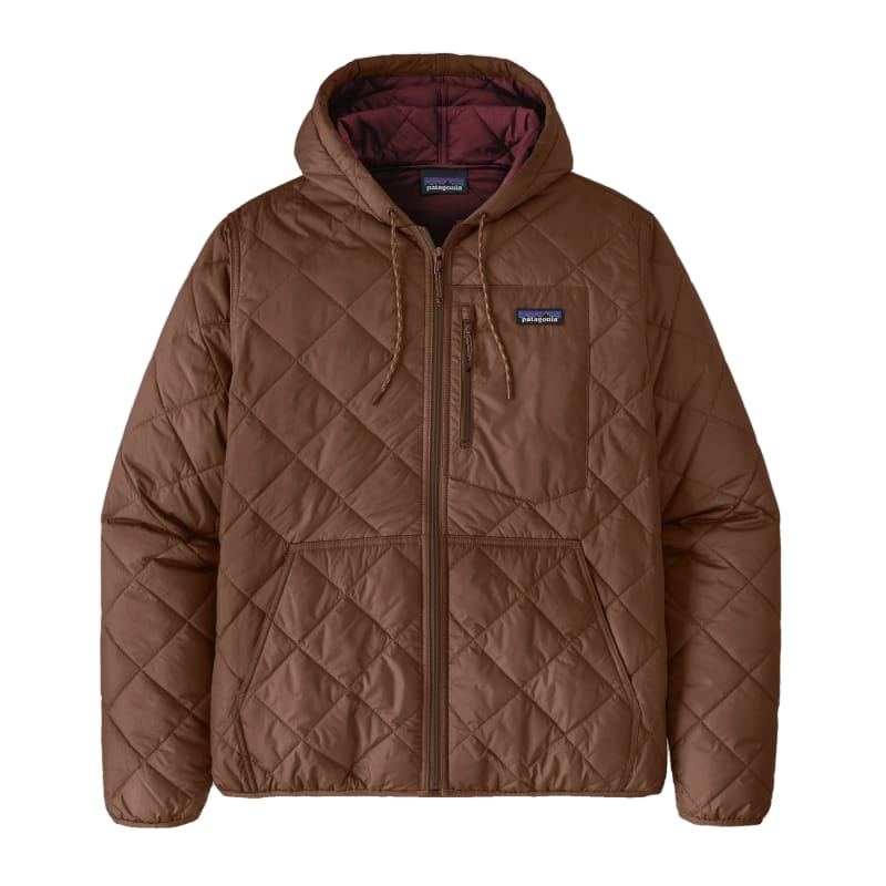 Patagonia 01. MENS APPAREL - MENS HOODIES|SWEATERS - MENS PO HOODY Men's Diamond Quilted Bomber Hoody MEBN MOOSE BROWN