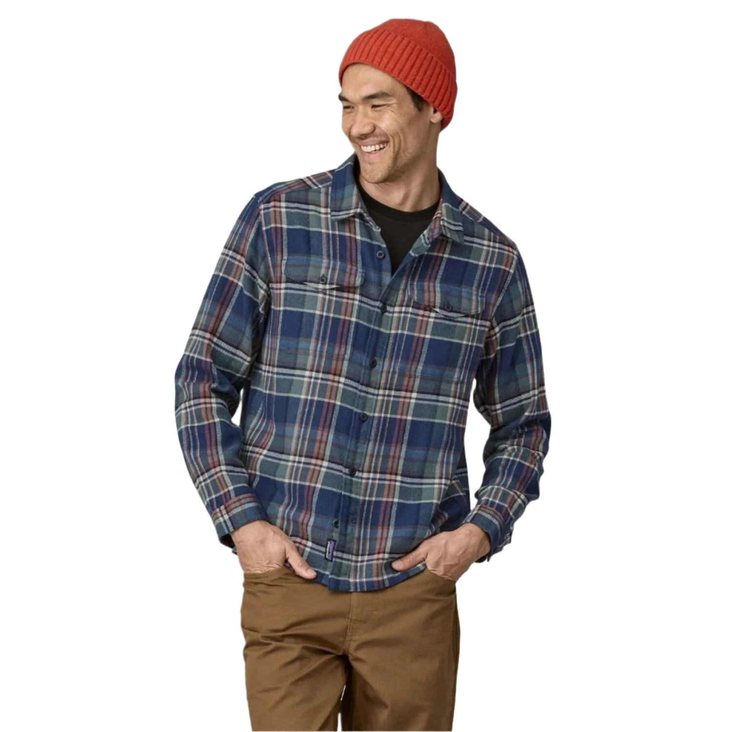 Patagonia 01. MENS APPAREL - MENS LS SHIRTS - MENS LS BUTTON UP Men's Fjord Flannel Shirt ADNA ADVENTURER: NEW NAVY