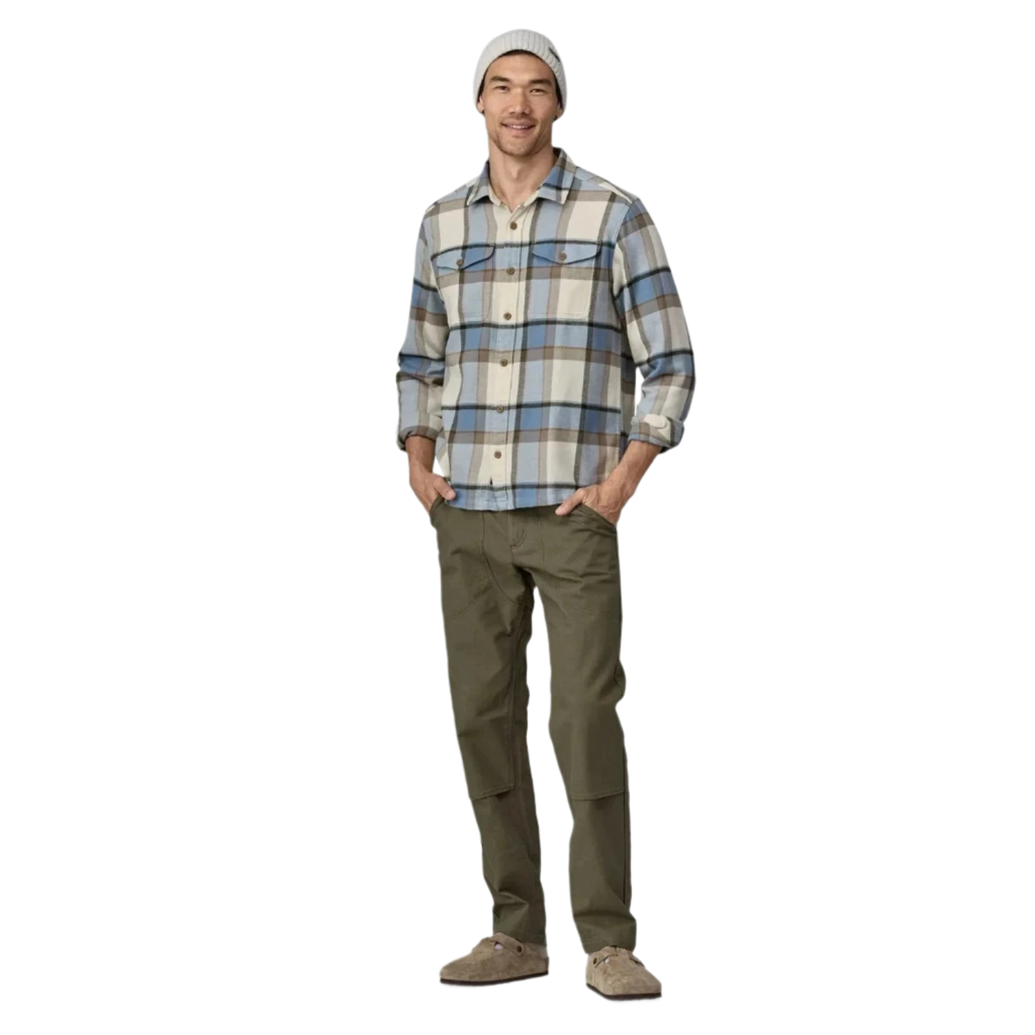 Patagonia 01. MENS APPAREL - MENS LS SHIRTS - MENS LS BUTTON UP Men's Fjord Flannel Shirt SRNL SUNRISE RIDGE: NATURAL