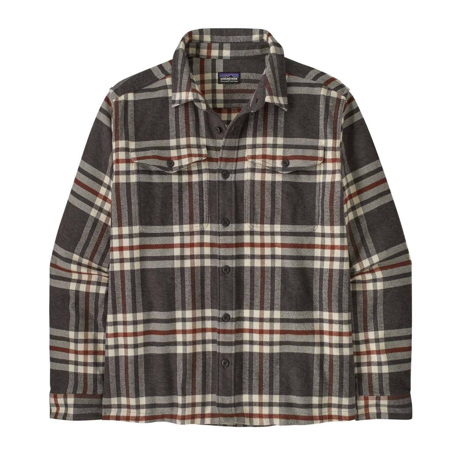Patagonia 01. MENS APPAREL - MENS LS SHIRTS - MENS LS BUTTON UP Men's Fjord Flannel Shirt CINB CATCH| INK BLACK