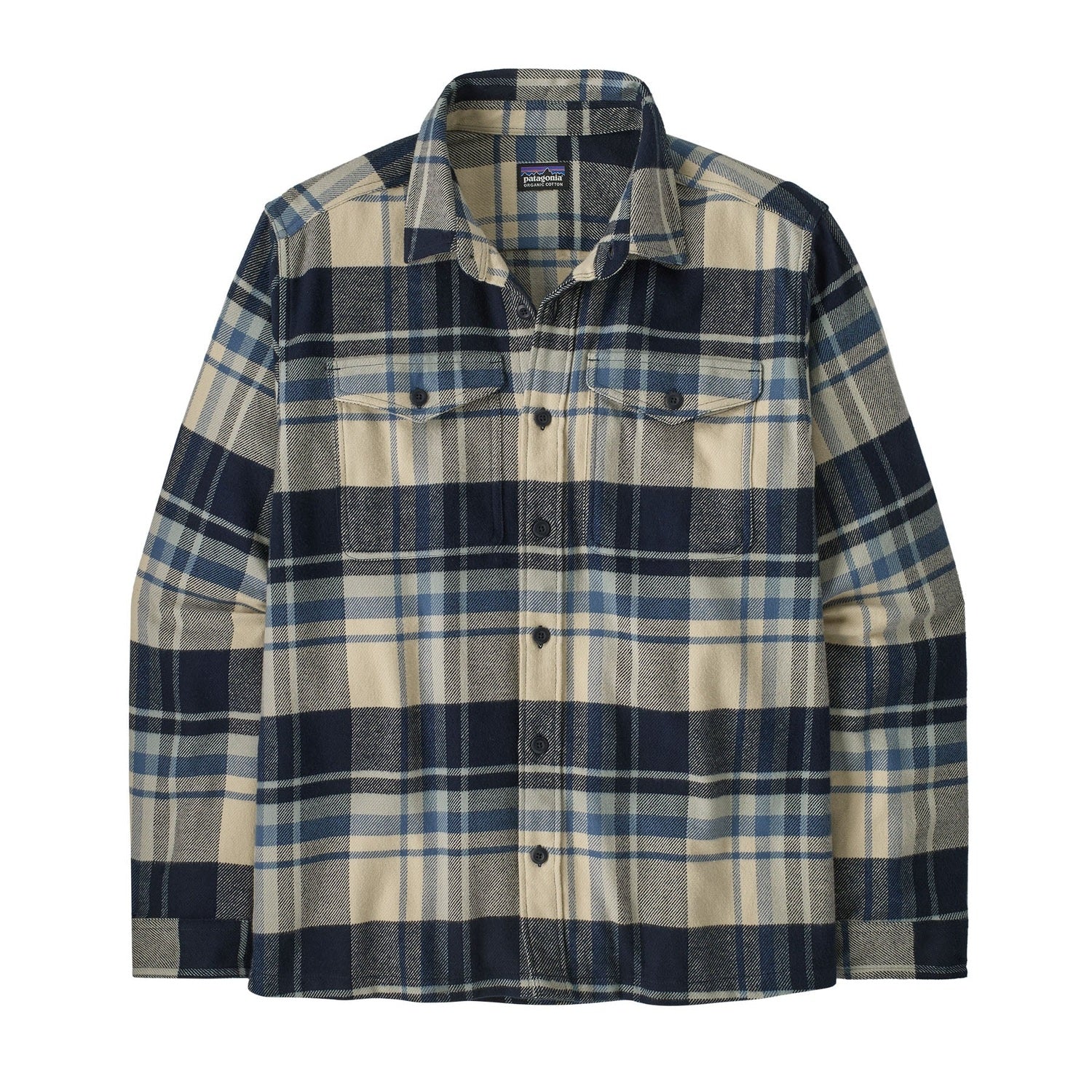 Patagonia 01. MENS APPAREL - MENS LS SHIRTS - MENS LS BUTTON UP Men's Fjord Flannel Shirt HISB HIBERNATE| SUNKEN BLUE