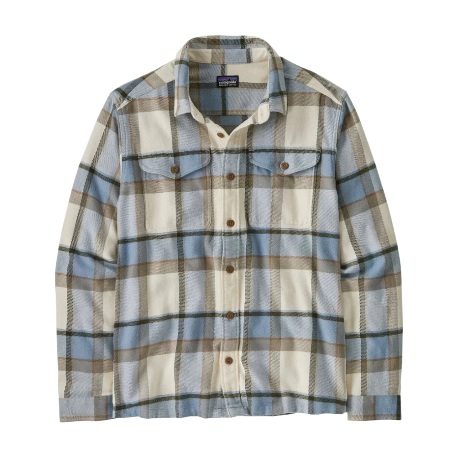 Patagonia 01. MENS APPAREL - MENS LS SHIRTS - MENS LS BUTTON UP Men's Fjord Flannel Shirt SRNL SUNRISE RIDGE: NATURAL