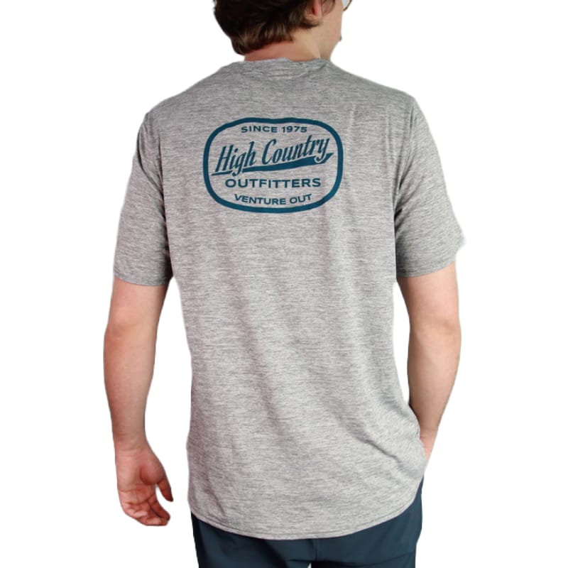 High Country Outfitters 01. MENS APPAREL - MENS SS SHIRTS - MENS SS ACTIVE Men's HC Capilene Cool Daily Shirt STEAM BLUE - LT PLUME GREY