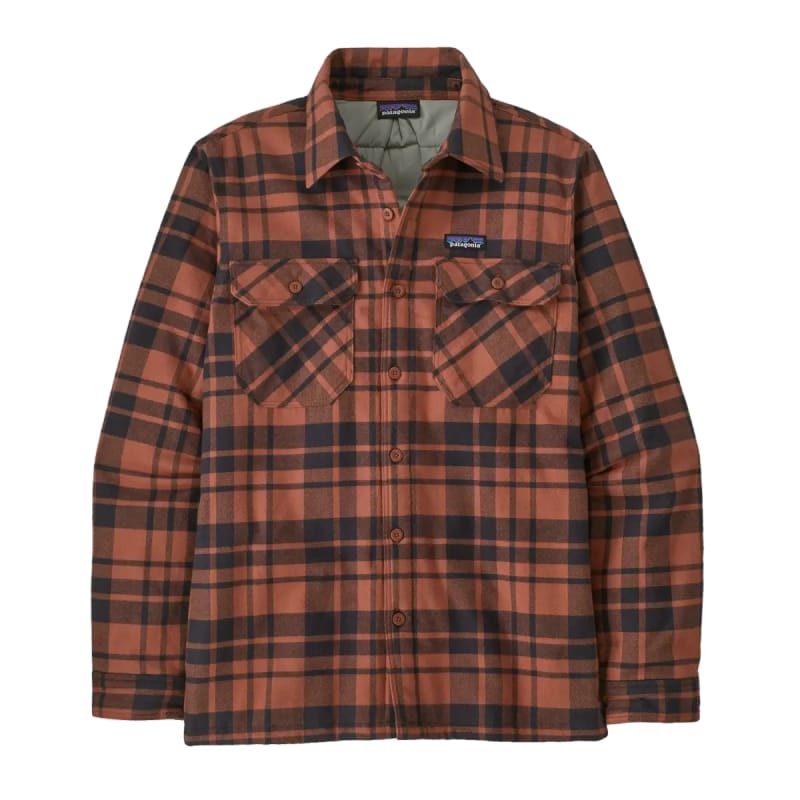 Patagonia 01. MENS APPAREL - MENS JACKETS - MENS JACKETS CASUAL Men's Insulated Organic Cotton Midweight Fjord Flannel Shirt ICRD ICE CAPS|BURL RED