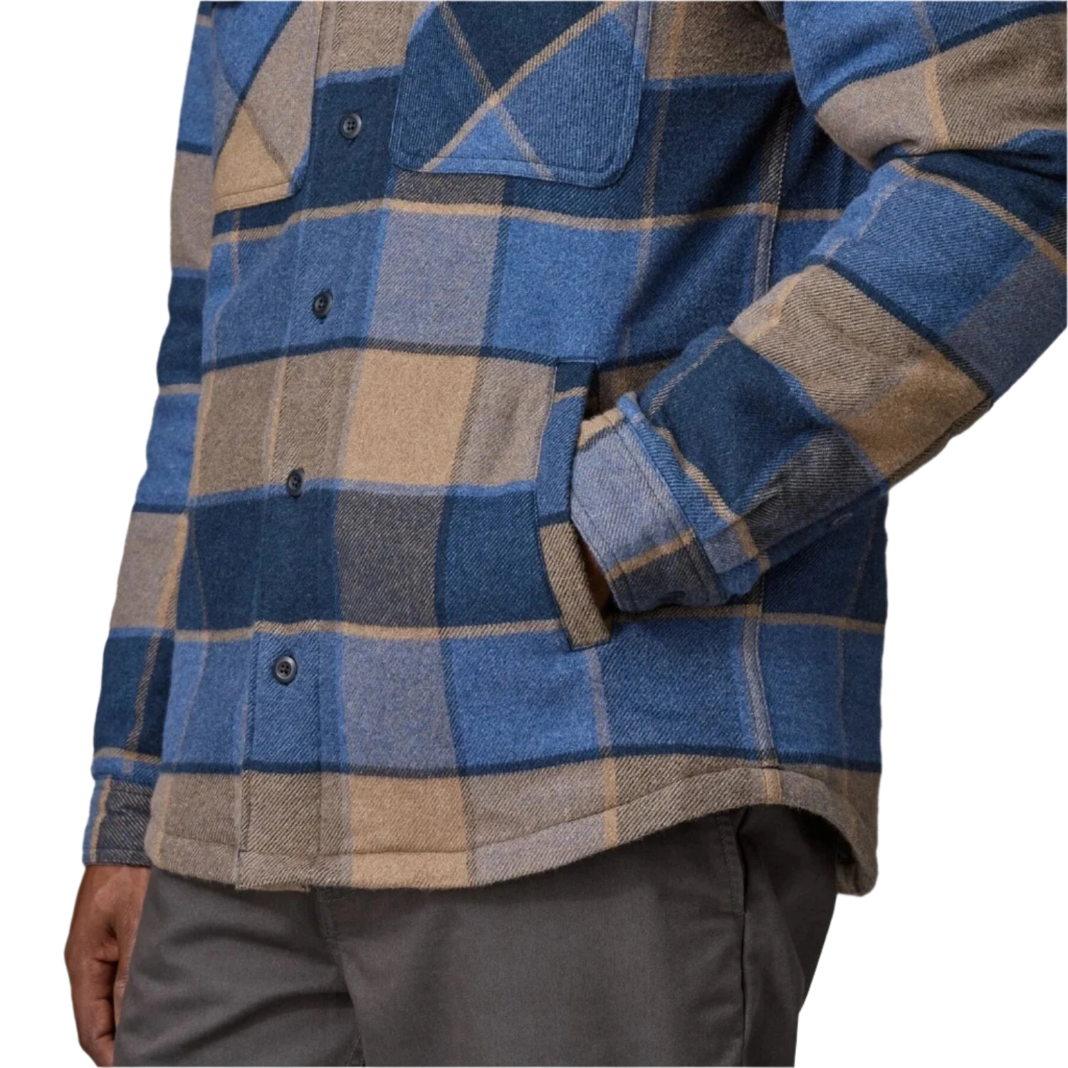 Patagonia 01. MENS APPAREL - MENS JACKETS - MENS JACKETS CASUAL Men's Lightweight Insulated Fjord Flannel Shirt WMBL WILLIAM: SMOLDER BLUE