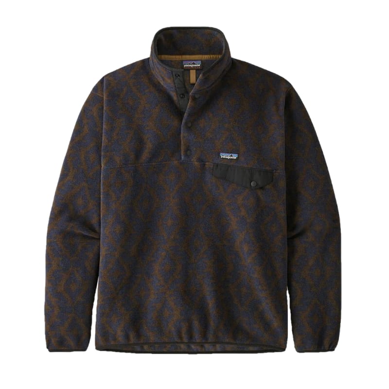 Patagonia 01. MENS APPAREL - MENS HOODIES|SWEATERS - MENS PO SWEATERS Men's Lightweight Synchilla Snap-T Fleece Pullover CTNY CLIMBING TREES IKAT|NEW NAVY