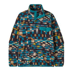 Patagonia 01. MENS APPAREL - MENS HOODIES|SWEATERS - MENS PO SWEATERS Men's Lightweight Synchilla Snap-T Fleece Pullover FPBE FITZ ROY PATCHWORK | BELAY BLUE