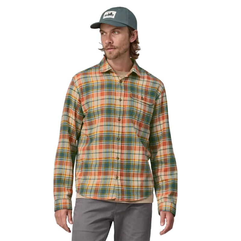 Patagonia 05. M. SPORTSWEAR - M. LS SHIRTS Men's Long Sleeve Cotton In Conversion Lightweight Fjord Flannel Shirt LVFN LAVAS|FERTILE BROWN