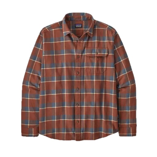 Patagonia 05. M. SPORTSWEAR - M. LS SHIRTS Men's Long Sleeve Cotton In Conversion Lightweight Fjord Flannel Shirt GTSI GRAFT | SISU BROWN