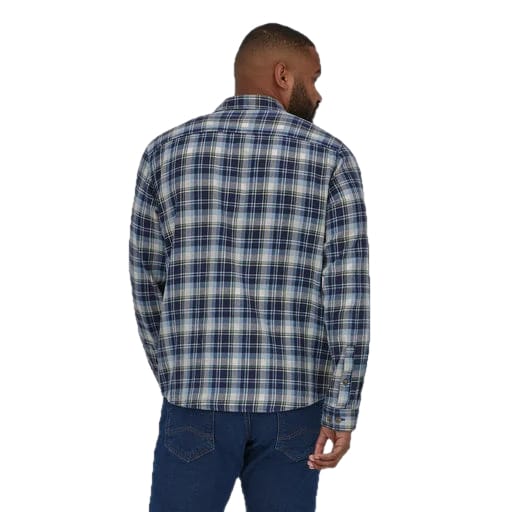 Patagonia 01. MENS APPAREL - MENS LS SHIRTS - MENS LS BUTTON UP Men's Long Sleeve Cotton In Conversion Lightweight Fjord Flannel Shirt LYNE LIBBEY | NEW NAVY