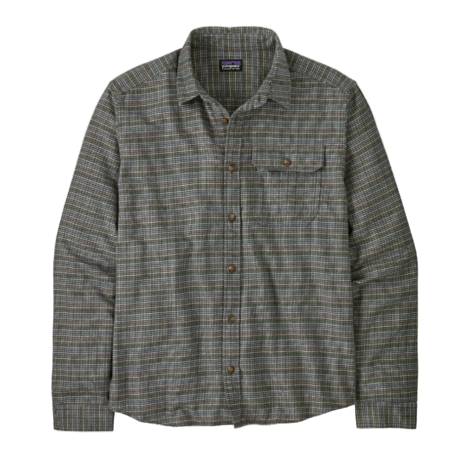 Patagonia 01. MENS APPAREL - MENS LS SHIRTS - MENS LS BUTTON UP Men's Long Sleeve Lightweight Fjord Flannel Shirt TRBE TRACKS: THERMAL BLUE