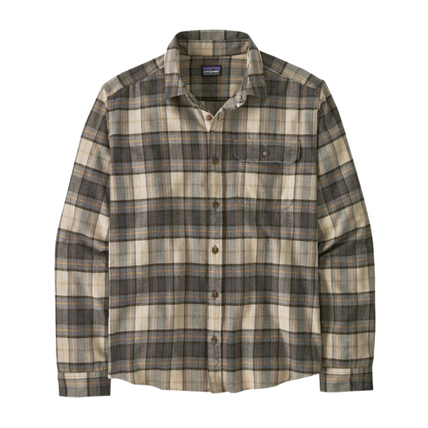 Patagonia 01. MENS APPAREL - MENS LS SHIRTS - MENS LS BUTTON UP Men's Long Sleeve Lightweight Fjord Flannel Shirt SRGY SPOTTER: FORGE GREY