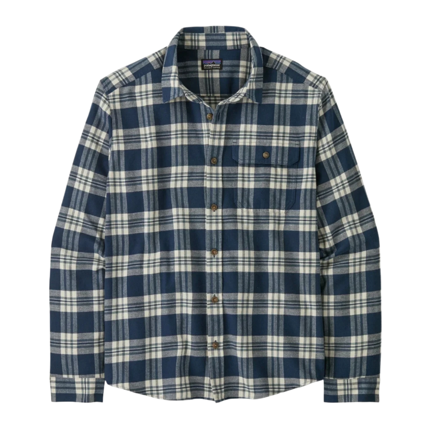 Patagonia 01. MENS APPAREL - MENS LS SHIRTS - MENS LS BUTTON UP Men's Long Sleeve Lightweight Fjord Flannel Shirt BCNA BASE CAMP: NEW NAVY