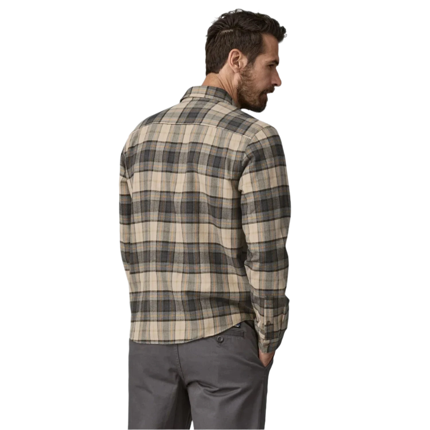 Patagonia 01. MENS APPAREL - MENS LS SHIRTS - MENS LS BUTTON UP Men's Long Sleeve Lightweight Fjord Flannel Shirt SRGY SPOTTER: FORGE GREY