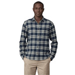 Patagonia 01. MENS APPAREL - MENS LS SHIRTS - MENS LS BUTTON UP Men's Long Sleeve Lightweight Fjord Flannel Shirt BCNA BASE CAMP: NEW NAVY