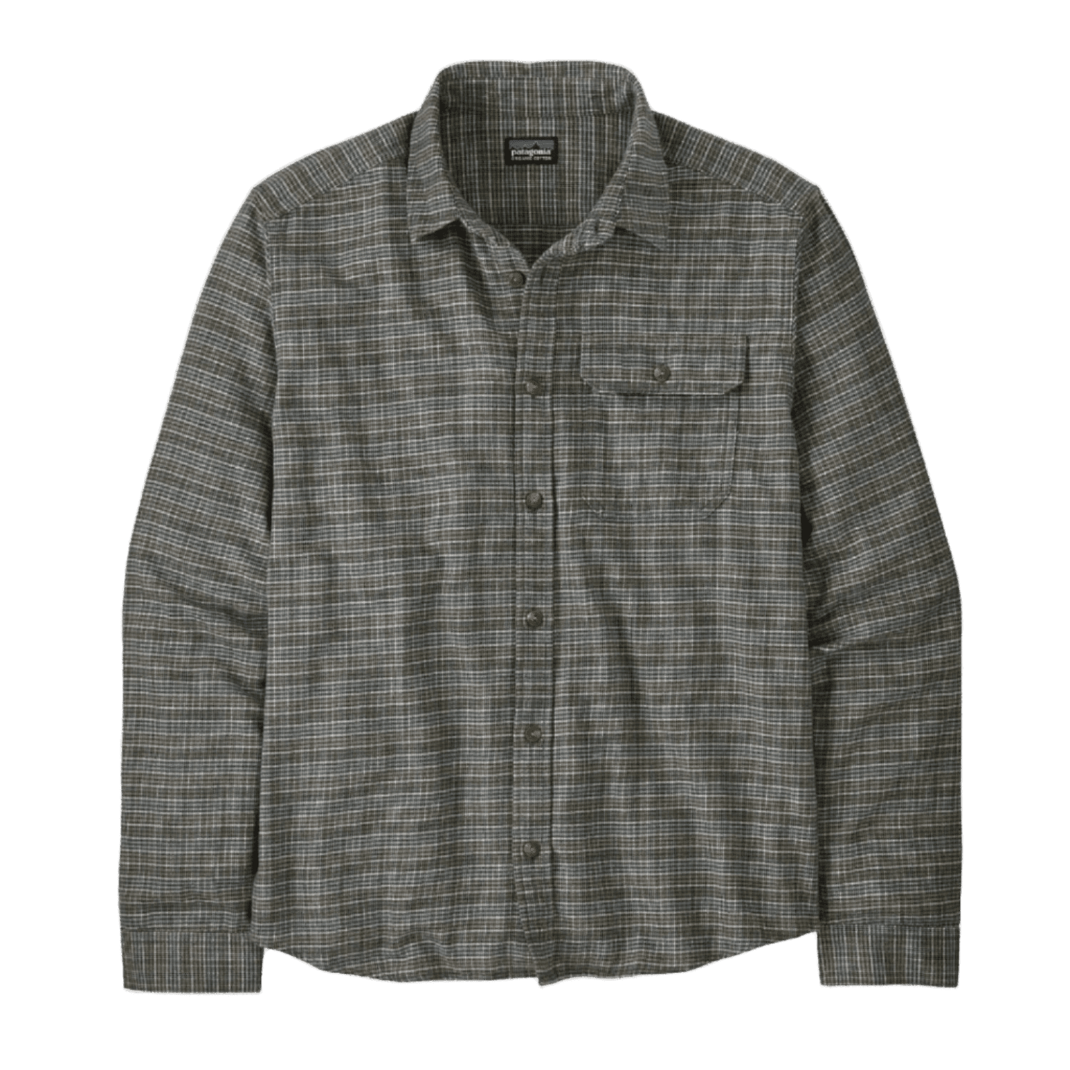 Patagonia 01. MENS APPAREL - MENS LS SHIRTS - MENS LS BUTTON UP Men's Long Sleeve Lightweight Fjord Flannel Shirt TRBE TRACKS: THERMAL BLUE