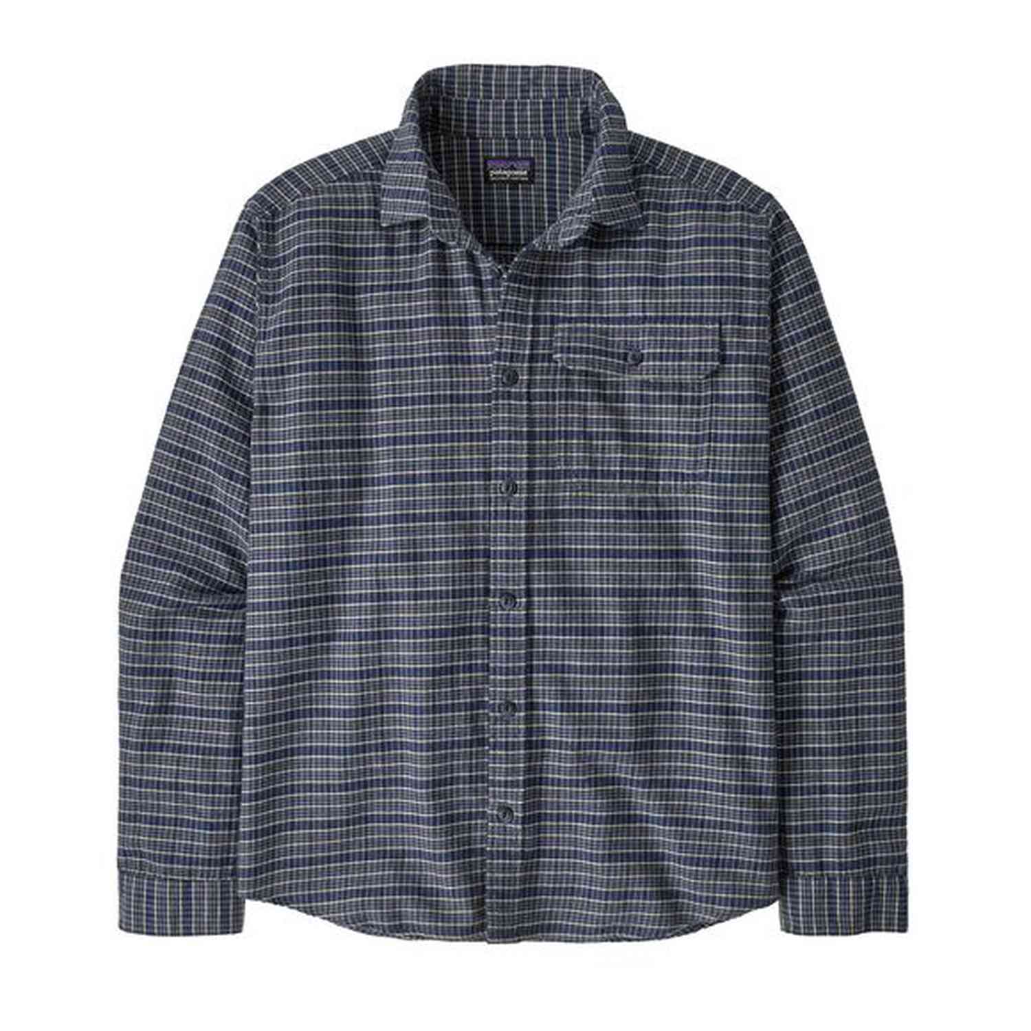 Patagonia 01. MENS APPAREL - MENS LS SHIRTS - MENS LS BUTTON UP Men's Long Sleeve Lightweight Fjord Flannel Shirt TRSN TRACKS| SUNKEN BLUE