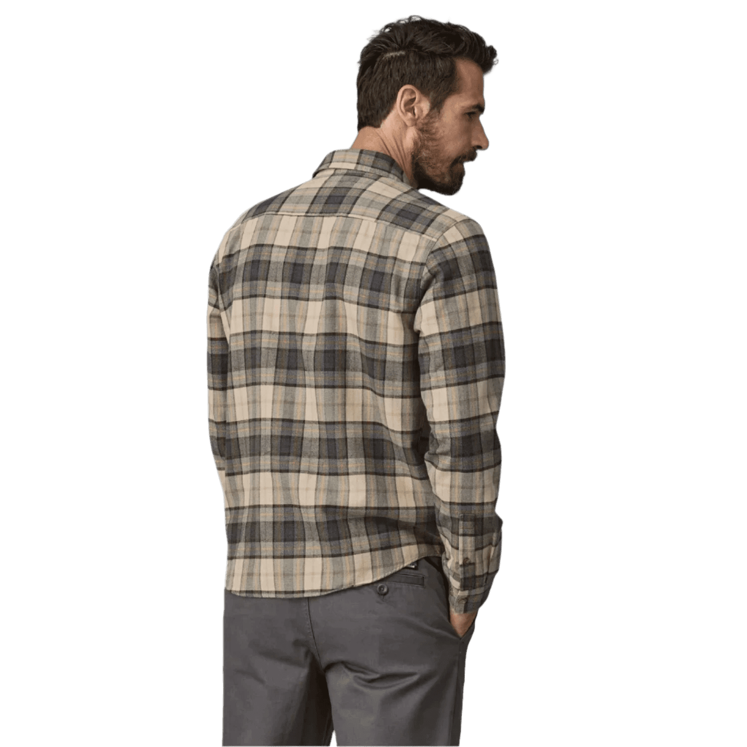 Patagonia 01. MENS APPAREL - MENS LS SHIRTS - MENS LS BUTTON UP Men's Long Sleeve Lightweight Fjord Flannel Shirt SRGY SPOTTER: FORGE GREY