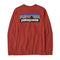 Patagonia 01. MENS APPAREL - MENS T-SHIRTS - MENS T-SHIRT LS Men's Long Sleeve P-6 Logo Responsibili-Tee BURD BURL RED